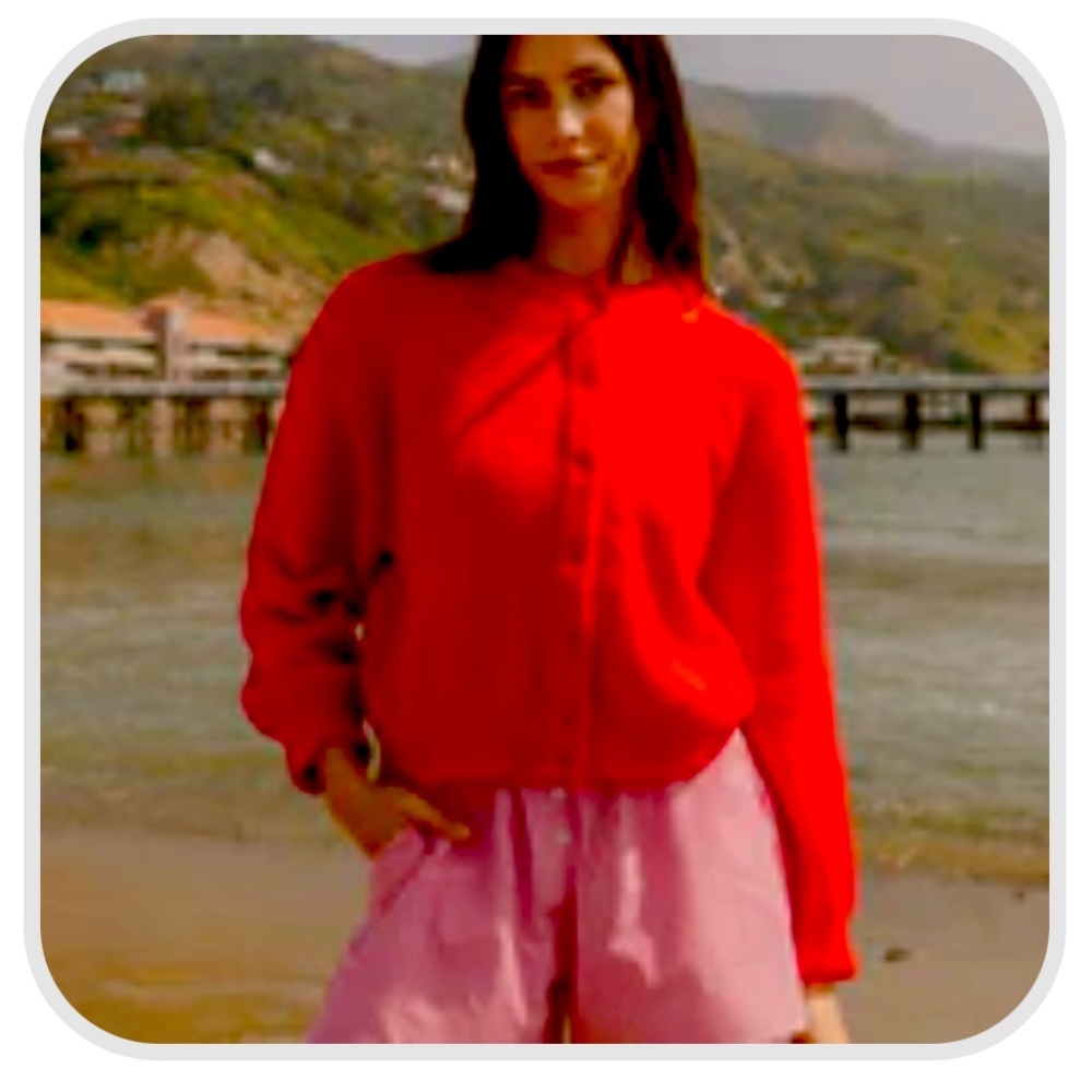 Daily Drills Button Up Sweater - Red XS/S